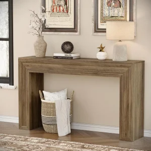 Long Console Table, Sofa Table Behind Sofa, Wooden Entryway Table