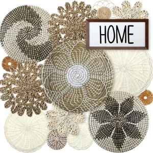 15 Pcs Boho Wall Decor Handcrafted Hanging Art For Home